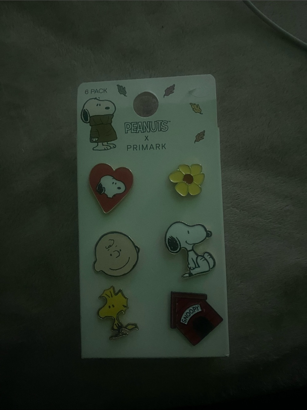 Peanuts x Primark Enamel Pin Set - White, Red, Yellow